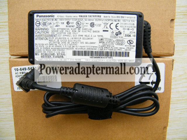 16 V2.5A Panasonic CF-AA1623A M9 AC Adapter Power Supply Charger